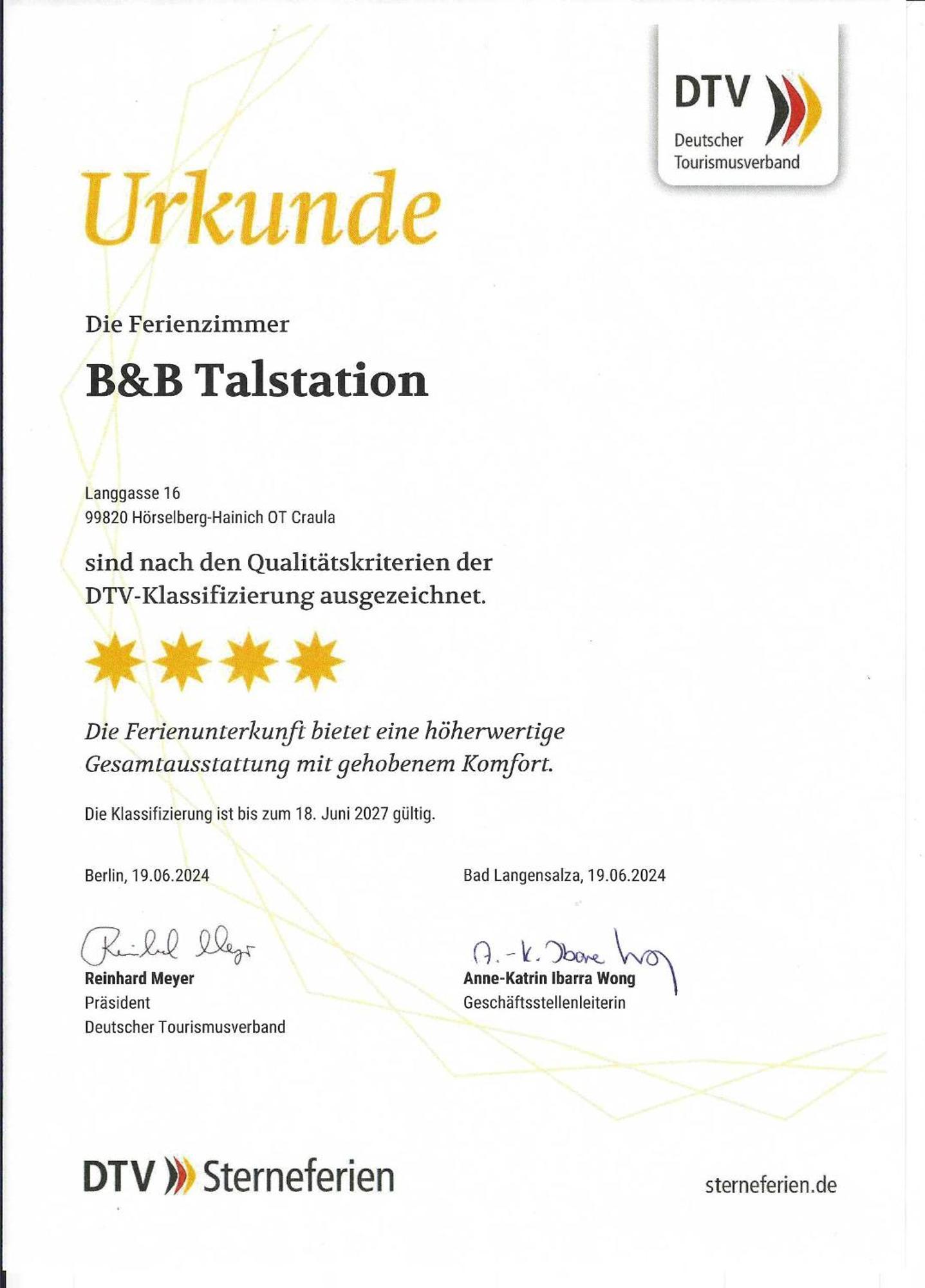 B&B Talstation Horselberg-Hainich Eksteriør bilde